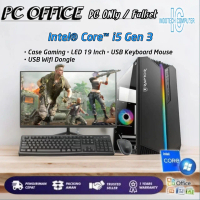 Komputer PC Rakitan Office Core i5 3470 Gen 3 Case Gaming dengan SSD, LED Monitor 19 inch,Keyboard M