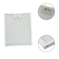 Penapis Hud Pemasak, Perak, Pengekstrak Jaringan Logam, Penapis Bolong, 300 x 246 x 9mm