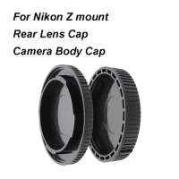For Nikon Z mount Lens Rear Cap / Camera Body Cap Plastic Black Lens Cap Cover Set for Z5 Z6 Z7 Z9 Z50 etc.
