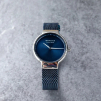 【BERING】BERING 丹麥國寶 MAX RENE設計師聯名限量時尚錶款/31mm-藍-15531-307
