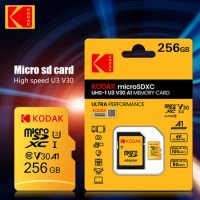 KODAK Micro SD card 256GB microsd Flash Memory Card 256GB U3 TF 4K Class 10 tarjeta Micro SD Card U3 UHS-I