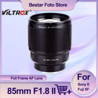 Viltrox 85mm F1.8 II STM Full Frame Portrait Autofocus Photography Camera Lens for Sony E/A7 II Fuji X Nikon Z Canon RF Mount