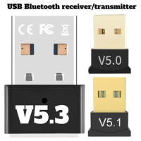 USB Bluetooth Adapter Dongle Bluetooth 5.0/5.1/5.3 Transmitter for Laptop PC Win Keyboard Wireless Mouse Music Audio Adaptador