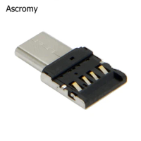 Ascromy 10PCS Type-C USB-C to USB 2.0 OTG Adapter for Xiaomi Mi A1 Samsung Galaxy S8 Plus Oneplus 5 Macbook Pro Type C Converter