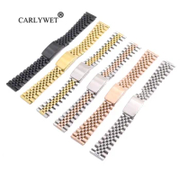 CARLYWET Wholesale 20mm Replacement 316L Stainless Steel Wrist Watch Band Strap Bracelet For Omega IWC Tudor Seiko Breitling
