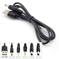 1m USB type A Male Jack plug to DC 5.5x2.5mm 3.5mm 4.0mmx1.7 5.5x2.1mm male Power supply extension c