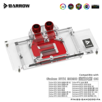 BARROW Full Coverage Water Block Use for Galax/Gainward RTX 3080/3090 OC GPU Card Copper Radiator Block 5V 3PIN Header A-RGB