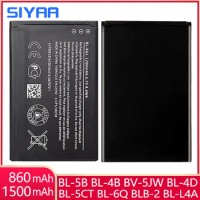 SIYAA BL-5J BL-4C BL-4UL BL-4CT BL-5F BP-4L BP-6X BP-6MT Battery For Nokia 520 6125 225 230 5630 N95 N96 N97 N98 N99 8800 6720C