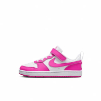 【NIKE 耐吉】COURT BOROUGH LOW RECRAFT PS 中童 兒童 童鞋 運動鞋 桃紅白(DV5457123)