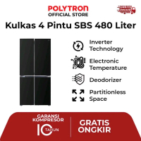 POLYTRON Kulkas Side By Side 4 Pintu New Belleza Inverter – PRS 510X