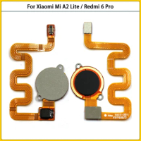 20PCS New Fingerprint Sensor Ribbon For Xiaomi Mi A2 Lite / Redmi 6 Pro Home Button Identification Flex Cable Replacement Parts