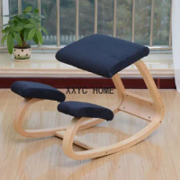 Correction Kneeling Chair Posture Furniture Original Ergonomic Kneeling Rocking Wooden Kneeling Compute Improving Posture Chair