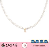 Kalung Emas Tali Candy Pearl Kyona Square Shine Gold 10K Semar Nusantara