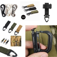 Molle Webbing Attach Belt Clip Outdoor Bag Tactical Nylon Ribbon Knapsack Camping Backpack Fastener Hook Buckle Keychain Molle