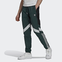 Adidas Woven TP [HK7324] 男 長褲 風褲 運動 經典 復古 國際版 中腰 拉鍊口袋 撞色 綠黑