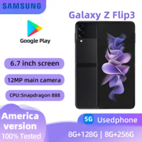 Samsung Galaxy Z Flip3 5G SmartPhone Snapdragon 888 6.7inch Screen 3300mAh 12MP Camera Original Used Phone