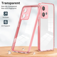 for Motorola Moto Edge 40 Neo Case 3 IN 1 Frame Clear Luxury Shockproof Soft Edges Hard Phone Cover MotorolaEdge40Neo XT2307-1