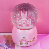 夢幻城堡水晶球音樂盒旋轉女生閨蜜情侶生日禮物送男孩節慶禮品 全館免運