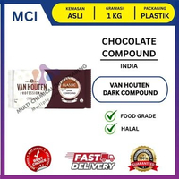 DARK - VAN HOUTEN CHOCOLATE COMPOUND / COKLAT BATANG || 1 KG