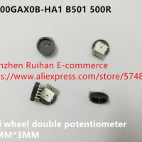 Original new 100% RC100GAX0B-HA1 B501 500R 14MM*3MM dial wheel double potentiometer (SWITCH)