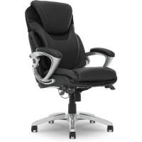 AIR Health and Wellness Executive Office Chair, High Back Big and Tall Ergonomic for Lumber Support Task Swivel, Bonded Leather