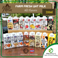 FARM FRESH (200ML) Susu UHT Fresh Milk, Choco, Kurma, Latte, Yogurt, Banana, Soy, Almond, Oat, A2 Po