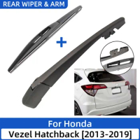 2PCS Car Rear Wiper Blade and Arm Fit for Honda Vezel Hatchback 2013-2019 Tailgate Window Rain Brush Windshield Windscreen