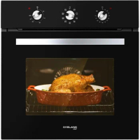 24 Inch Wall Oven, GASLAND Chef ES609MB Built-in Electric Wall Oven, 240V 3200W 2.3Cu.ft Convection Wall Oven with Rotisserie, 9