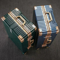 行李箱 旅行箱 拉桿箱 登機箱 密碼箱包 20222428寸飛機包32鋁框TSA海關鎖復古