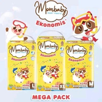 Mombaby Ekonomis Mega Pack Popok Bayi M42 L40 XL36 MOMBABY XL36