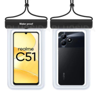 Universal Waterproof Pouch for Realme C51 C53 C55 C67 C33 Phone Case for Realme 11 10 12 Pro+ Note 50 GT Neo 5 Water Proof Cover