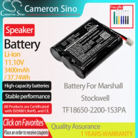 CameronSino Battery for Marshall Stockwell fits Marshall TF18650-2200-1S3PA Speaker Battery 2600mAh/28.86Wh 11.10V Li-ion Black
