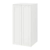 SMÅSTAD/PLATSA 衣櫃/衣櫥, 白色 白色/附框, 60x57x123 公分