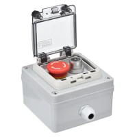IP67 Waterproof Push Button Box ABS Lock Button E Stop Button for Indoor and Outdoor Electrical Communication Fire Equipment