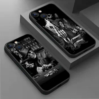 Black Case For iPhone 14 15 Pro Max 13 XR SE 2020 12 Mini 6 6S X XS 11 Pro 7 8 Plus Soft Phone Cover Grim Reaper Skull Skeleton