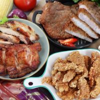 【金園排骨】厚切排骨5片+金饌雞腿5片+厚切里肌2包(氣炸鍋可料理)