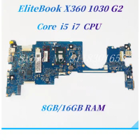 6050A2848001-MB-A01 For HP EliteBook X360 1030 G2 Laptop motherboard 920054-601 With Core i5 i7 CPU 8GB/16GB RAM Mainboard