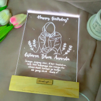 Acrylic Custom LED Kado Ulang Tahun Kado Wisuda