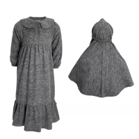 Pingu Pingu Gamis Anak Perempuan Polos + Hijab Hitam 95400229