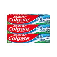 【Colgate 高露潔】三重功效牙膏160gX3入(潔白牙齒/口氣清新)