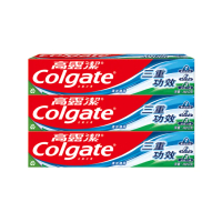 【Colgate 高露潔】三重功效牙膏160gX3入(潔白牙齒/口氣清新)