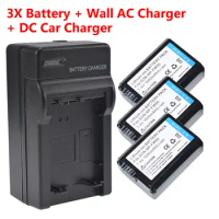3x NP-FW50 Battery + Home&amp;Car Charger For Sony A5000 A5100 A7s A6000 A6100 A7 a7R NEX-5T