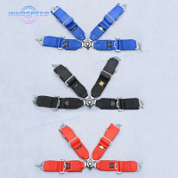 3" Universal JDM Racing RECARO FIA Approved 4 Point Seat Belt Safety Harness Red/Blue/Black