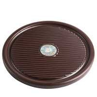 豹霖電木茶盤簡約圓形小號干泡盤家用電膠木茶臺茶海排水式托盤