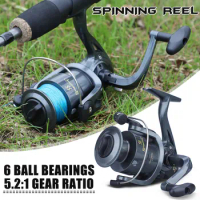 Sougayilang Spinning Fishing Reel 1000-4000 Series 5.2:1 Gear Ratio Spinning Reel Stainless Steel Bearing Fishing Reel Pesca