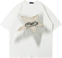 Y2K 90s Vintage Oversized T Shirts Star Graphic Tees Y2k Casual Unisex Streetwear Grunge Aesthetic T