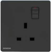 西門子 DELTA®arina 13A 單位開關插座 型啞黑