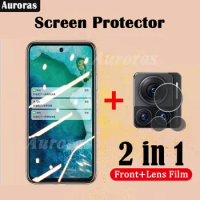 Auroras For Motorola Edge 30 Ultra Screen Protection Film Tempered Glass 2 in 1 Protector Film For Moto Edge X30 Pro Lens Film