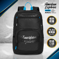 【American Explorer美國探險家】後背包 推薦 雙肩包 超輕量 旅行包 AN95 可插掛拉桿 大容量 (黑色)
