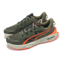 【PUMA】越野跑鞋 Fast-Trac Nitro 3 男鞋 綠 橘 戶外 氮氣中底 運動鞋(379786-02)